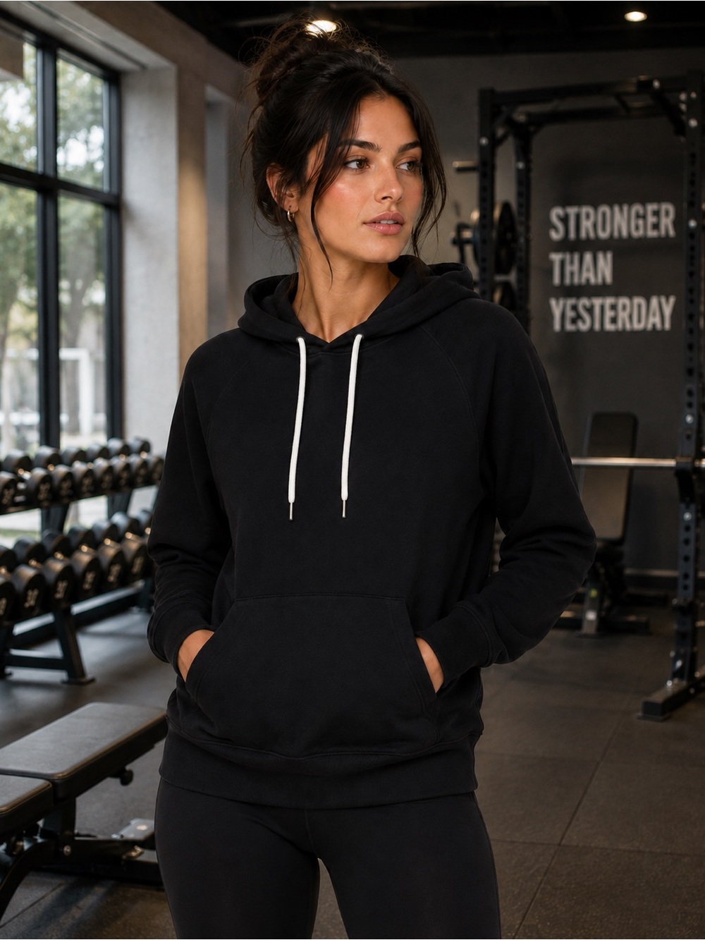 NWT Feat Roam Black Oversized Unisex Hoodie Size Small